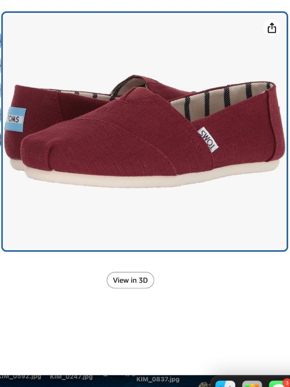 TOMS Alpargata Black Cherry Heritage Shoes
